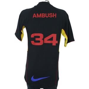 AMBUSH x Nike Black & Red Soccer Jersey Shirt Top Mens Small